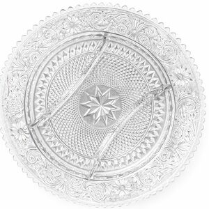 Vintage Duncan & Miller Sandwich Platter, 3-part Divided Serving Dish